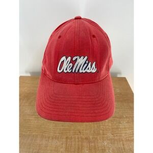 Nike Team Ole Miss Rebels Red Baseball Cap Hat Universal Fit Script Logo NCAA